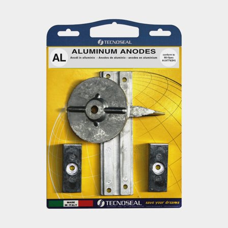 Kit anodi in alluminio Tecnoseal, per fuoribordo, adatto per Mercury F30/F40/F60