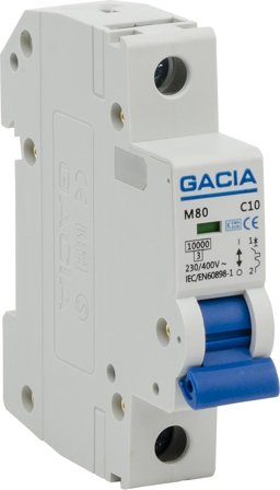 Gacia 4021163032 Automatsikring 1-polet, 10kA 20 A, Stikkontakter & kabler