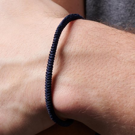 Blaues Glücksknoten Armband für Männer - Schnurarmbänder
