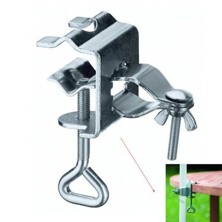 1 stk. bordparasol klemme, bærbar parasol klemme lille paraplyklemme balkon samling let paraplyholder paraplyklemme