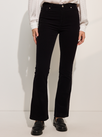 MATCH - Sophia flared cord - Va Vite - Dame - Bukser & Jeans - Svart - M - 97% bomull og 3% elastan