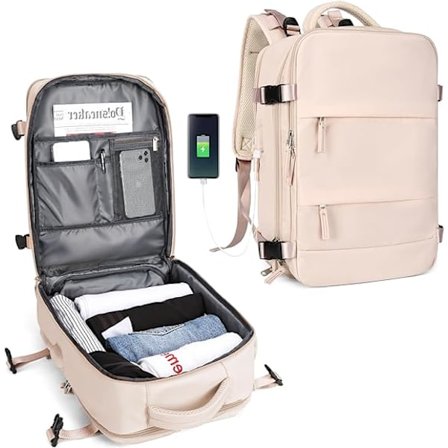 Stor Rejse Rygsæk Kvinder, Carry On Rygsæk Mænd, Vandretursrygsæk Vandafvisende Udendørs Sports Rygsæk Casual Dagrygsæk