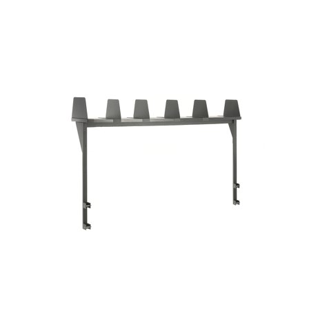 Aufsatzregal CARGO mit 6 Teilern, 1600 x 300 mm, grau