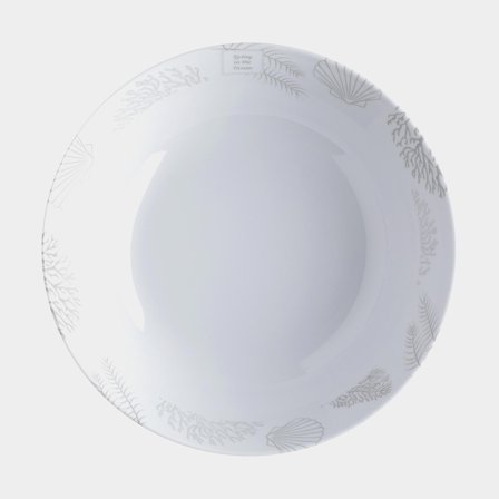 Deep melamine plates Marine Business Living, non-slip, white/blue, 19 cm, 6-pack