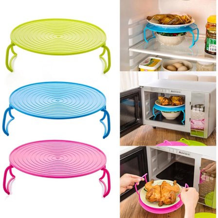 3-delat, 2-vånings mikrovågsugnssäkra brickor Innovativa köksredskap Stapelbara köksredskap för mikrovågsugn, 23,5 cm