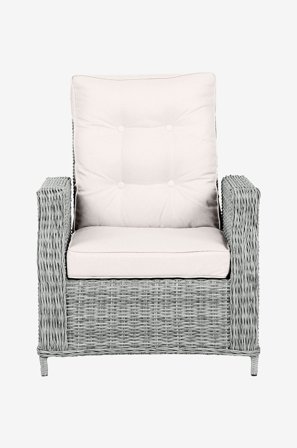 NORDFORM - Trädgårdsstol med dyna och pump Gruffudd 2-pack - Grå - Utefåtöljer - Från Homeroom