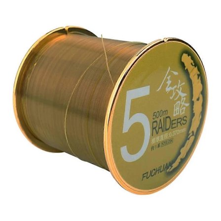 /EA/500m slitesterk nylonfiskesene med lang kastelengde (brun 2.5#)