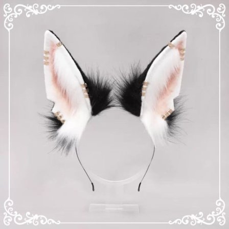 Wolf Ears Hodeplagg Lolita Pannebånd ROSA 2 2