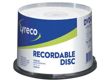 Lyreco DVD-R 4,7GB 50/fp - Lyreco - Datorprodukter - Lagring - DVD-skivor