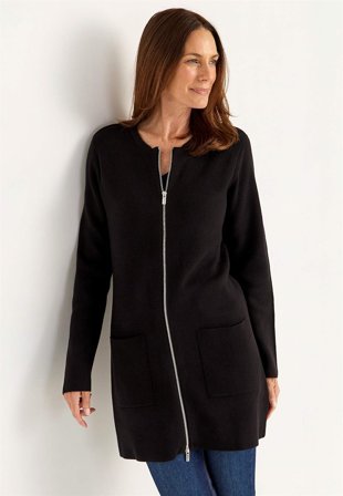 Cellbes of Sweden - Cardigan med dragkedja - svart - för damer - 34/36