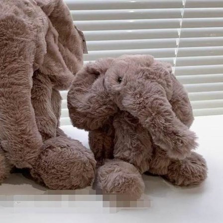 Jellycat Bartholomew pehmolelu, pehmeä ja mukava, täydellinen lapsille, ystävänpäivälahjoiksi, keräilyyn, keskikokoinen Smudge-elefantti.