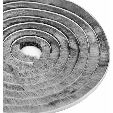 TRIOM 5m Børstelister 9mm x 15mm Selvklæbende Børstetætning Støvtæt Vindtæt Flytbare Vinduer Døre