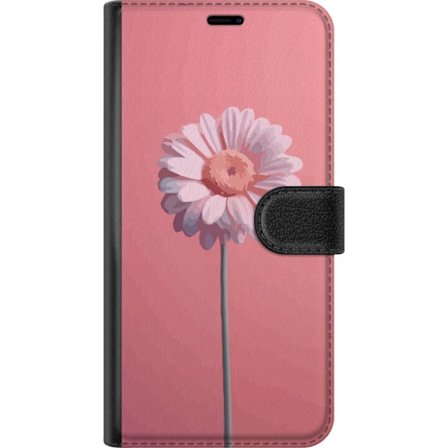 Xiaomi Redmi Note 14 Pro+ Tegnebogsetui Rosa Blomst Minimal med enkelt blomst på lyserød baggrund, simpel elegant og trendy design med bløde farver