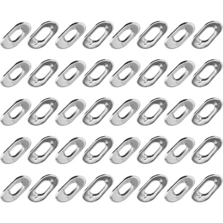20 st ögonlockbrickor för båtkapell, tält, presenning, husvagn, möbler, bagage, metall, silver