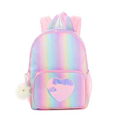 Barnesekk jente regnbue skolesekk enhjørning stor kapasitet-XS4-
