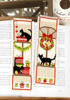 Stickpackung Lesezeichen Weihnachtsfenster 2-er Pack