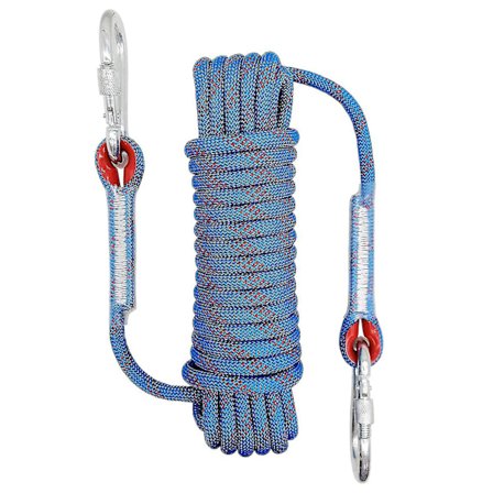 Utendørs klatretau Diameter 10mm Utendørs statisk fjellklatretau, Høy styrke tau Sikkerhets tau Flette Nylon tau, Escape tau Brannredning Parach