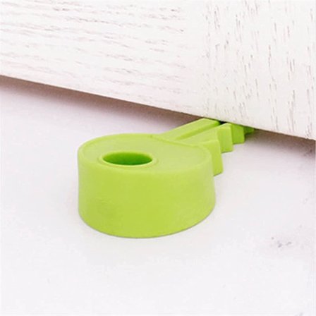Dörrblock Dörrstopp Silikon Nyckel Stil 4PC Nyckelring Heminredning Barn Bärbar Fingersäkerhet Säkerhetsgrind Dörr Sutch Dörrstopp (Färg: Grön-4PCS)