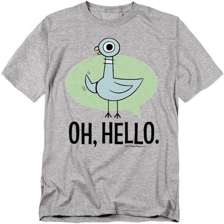 The Pigeon Unisex Vuxen Oh Hello T-Shirt 5XL Athletic Heather