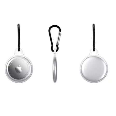 Airtag-kuori - TPU kirkas - avaimenperällä - Suojakotelo