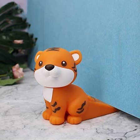 Suloinen tiikeri -ovenpysäytin, koristeellinen eläimen ovenpysäytin, oven kulma