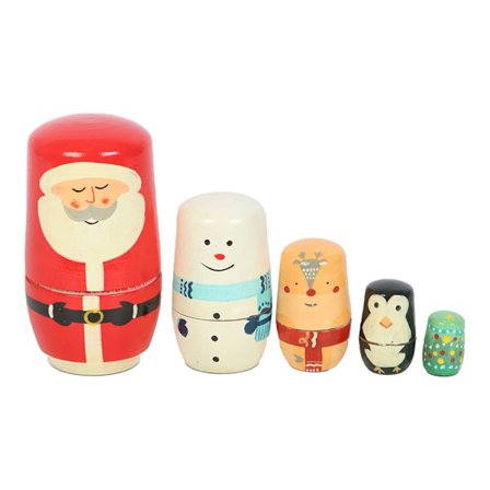 Something Different Matryoshka Docka Juldockset En Storlek