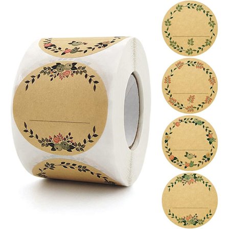 2 selvklæbende etiketter, 5 cm syltetøjsglas etiketter, kan bruges til køkkendekoration, krydderier, bageforsegling klistermærker, selvklæbende 