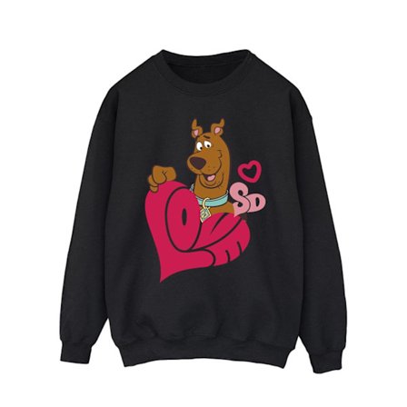 Scooby Doo Herr Love Heart Sweatshirt XXL Svart