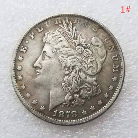 1. 1878-1887 USA Morgan Sølv Dollar $1 minnemynt C 1 Én størrelse