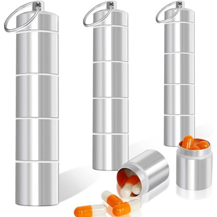 XJ-Metalpilleæske 3 stk Vandtæt Pilleæske Pilleæske