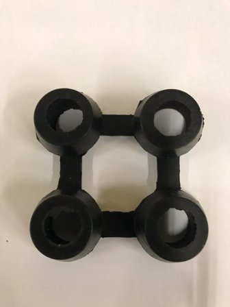 Duri 18020 Ringgummimatte kobling, svart, Utemøbler