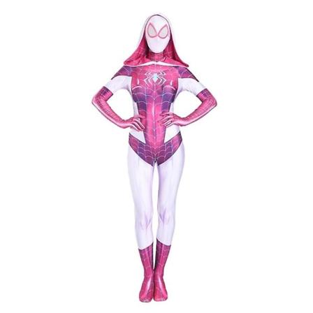 Spider Gwen Stacy Cosplay Dräkt Symbiote Venom Carnage Mask Huva Zentai Kostym Anti-gwenom För Kvinnor Flickor Halloween Outfit Hög kvalitet 2 M
