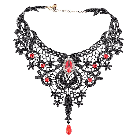 Sjarmarmbånd Kvinner Vampyr Halskjede Krystall Henger Smykker Bursdagsgaver Blonder Halskjede