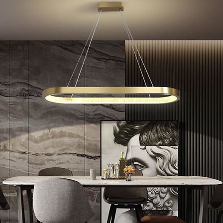 Led Hængende Lampe Køkkenø Moderne Nordisk Guld 90cm