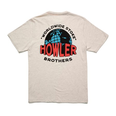 Howler Bro's Cotton T-Shirt Worldwide Howler Grey Heather - S