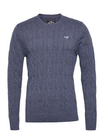 Hco. Guys Sweaters Neulepaita Pyöreä Kaula-aukko Navy Hollister