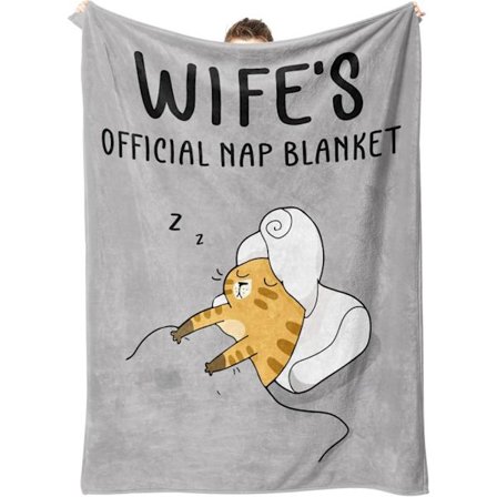 Alla hjärtans dag-presenter från make till fru - Filt, Romantisk födelsedags-/bröllopsdagspresent, Alla hjärtans dag/Mors dag-present (152 cm x 127 cm