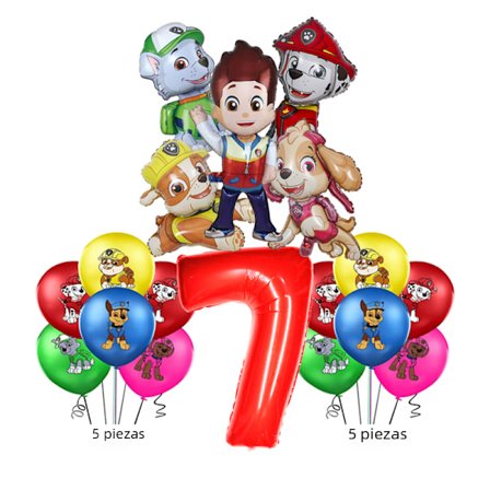 Barnkalasfestleksak Aluminium Claw Patrol Ryder Ballongset