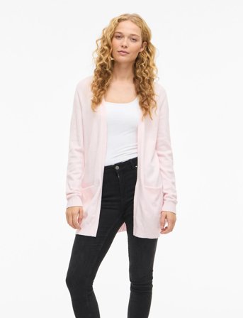 Vila Viril Open L/S Knit Cardigan - Noos - Pink - XXL