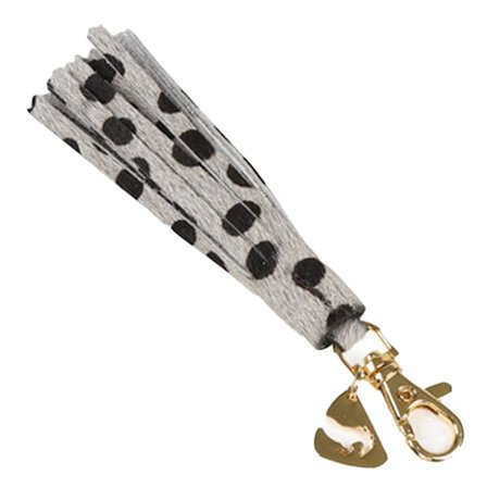 Aubrion Spotted Cow Hair Läder Nyckelring One Size Grå/Svart