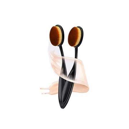 2-pack professionella ovala foundation-sminkborstar
