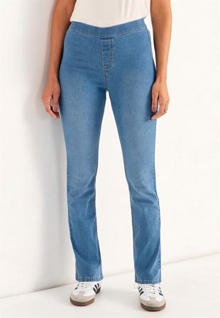 Cellbes of Sweden - Stretchiga, smala jeggings - mellanblå denim - för damer - 60R