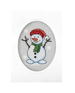 Broderikit Kort Snögubbe - Orchidea