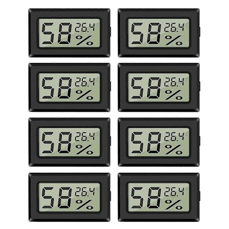 Mini Hygrometer Termometer Digital Indendørs Fugtighedsmåler med Temperatursensor til Drivhuse Biler, Hjemmekontor, Celsius