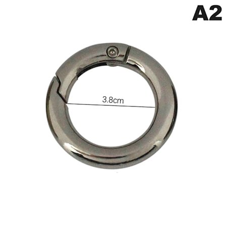 Spring Gate O Ring, der kan åbnes Nøglering Nøgle Lædertaske Håndtaske Bel