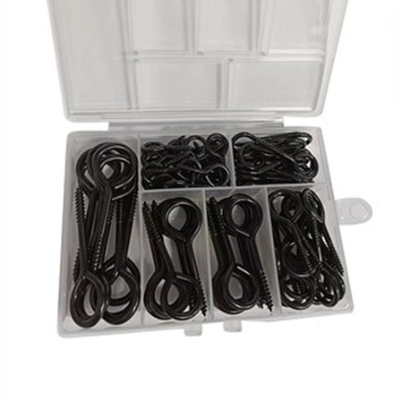 105 stk Øyeformskrue Selvskruende skruer Øyenpinner Kroker