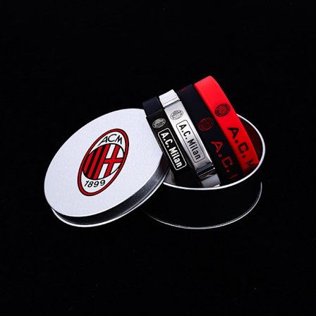 Fotbollsklubbs logotyp armband [rund ask] 4 armband [AC Milan]