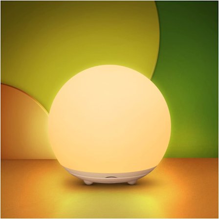 Nattlampa för barn, LED-uppladdningsbar nattlampa för bebis med dimbar varmvit och färgväxlande RGB, touchkontroll sänglampa