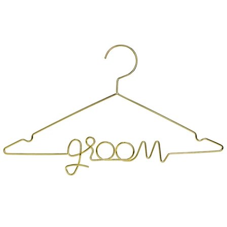 Metalbøjle "Groom" Guld 45x27 cm