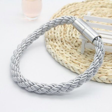 4 Pakning Magnetiske Gardinholdere for Hjemmesoveromsdekor, 51cm Grå